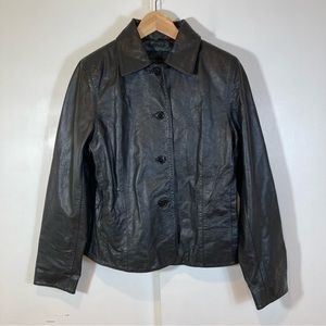 Goya Barcelona Leather Jacket In Black